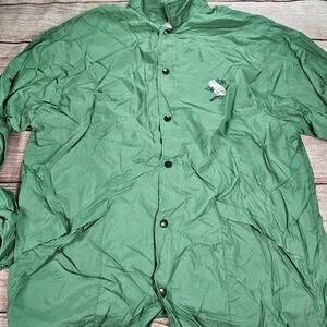 Vintage Aristo Jac Hilton Bomber Jacket Adult Large Green Snap Owl Distressed